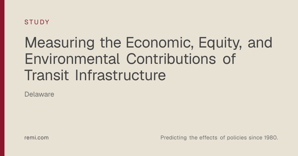 Measuring the Economic, Equity, and Environmental Contributions of ...