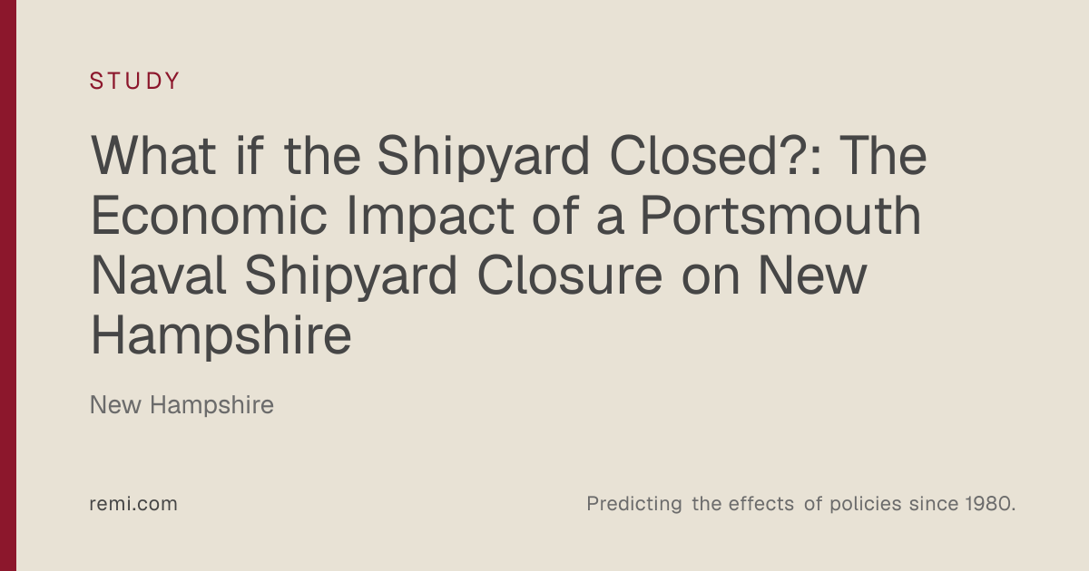What if the Shipyard Closed?: The Economic Impact of a Portsmouth Naval ...
